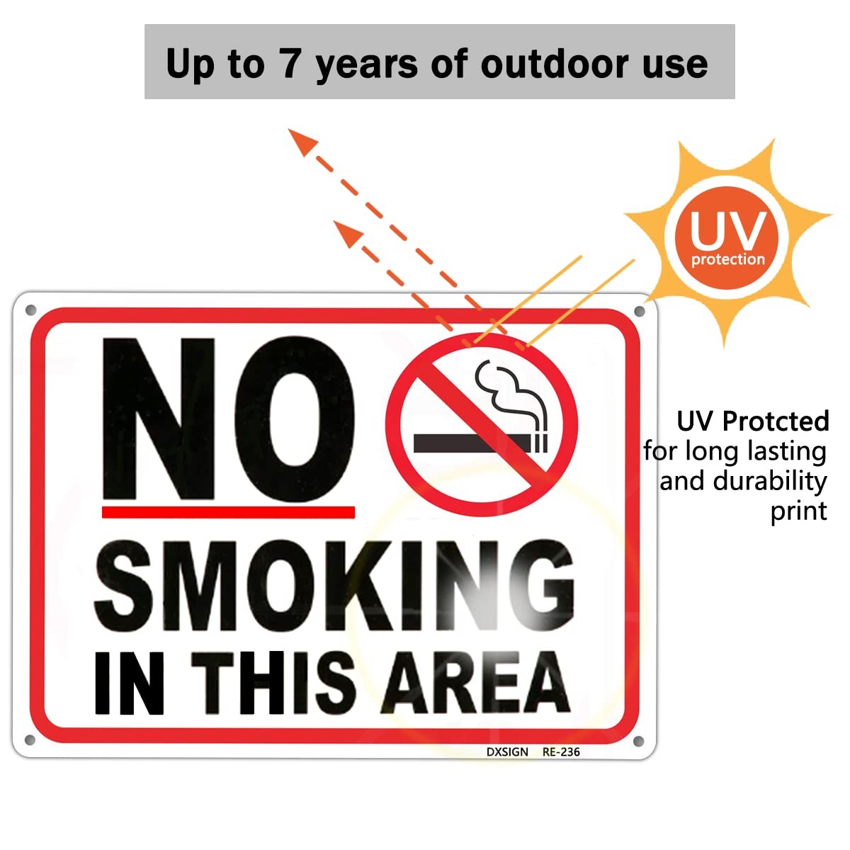 No Smoking Signs for Business No Vaping Sign 10″x14″ Rust Free Aluminum UV Pr…