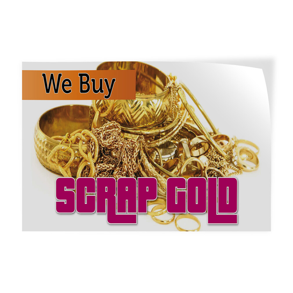 Decal Stickers We Buy Scrap Gold Advertising Printing Vinyl Store Sign Label