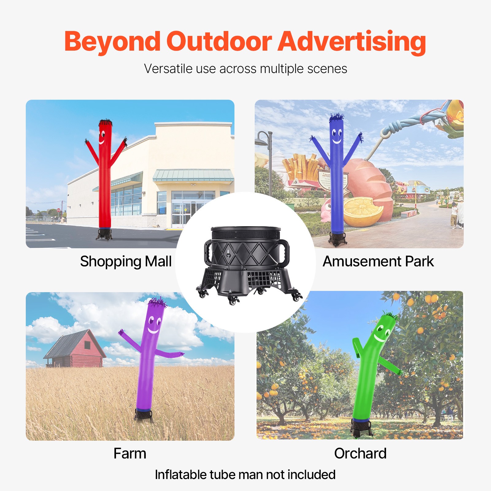 Uimoso Air Blower Fan 1HP 18″ for Inflatable Tube Man (No Inflatable)