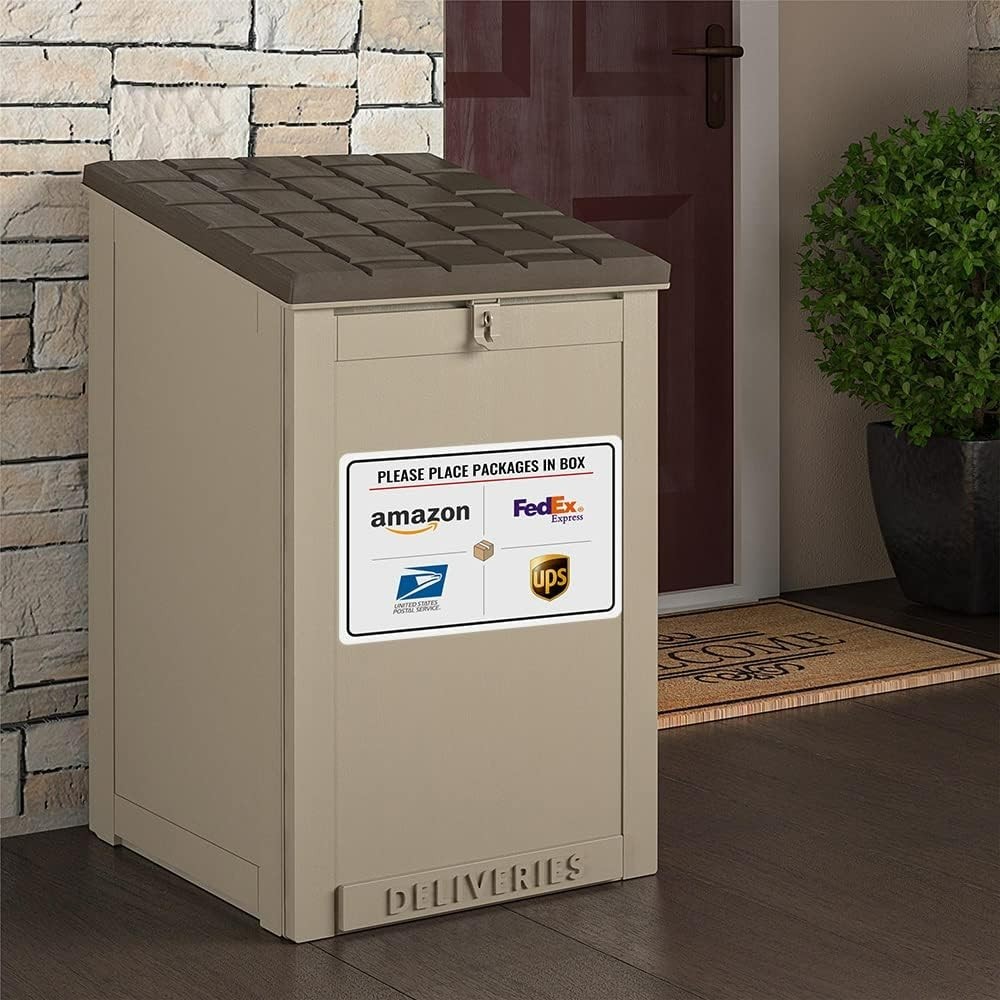 Vibrant 12×8 Outdoor ‘Please Place Packages In Box’ Sign – Rust-Free Aluminum