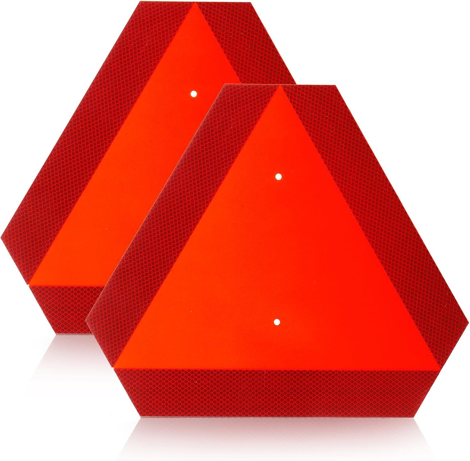 Nicunom 2 Pack Slow Moving Vehicle Sign, Aluminum Slow Moving Vehicle Triangle S