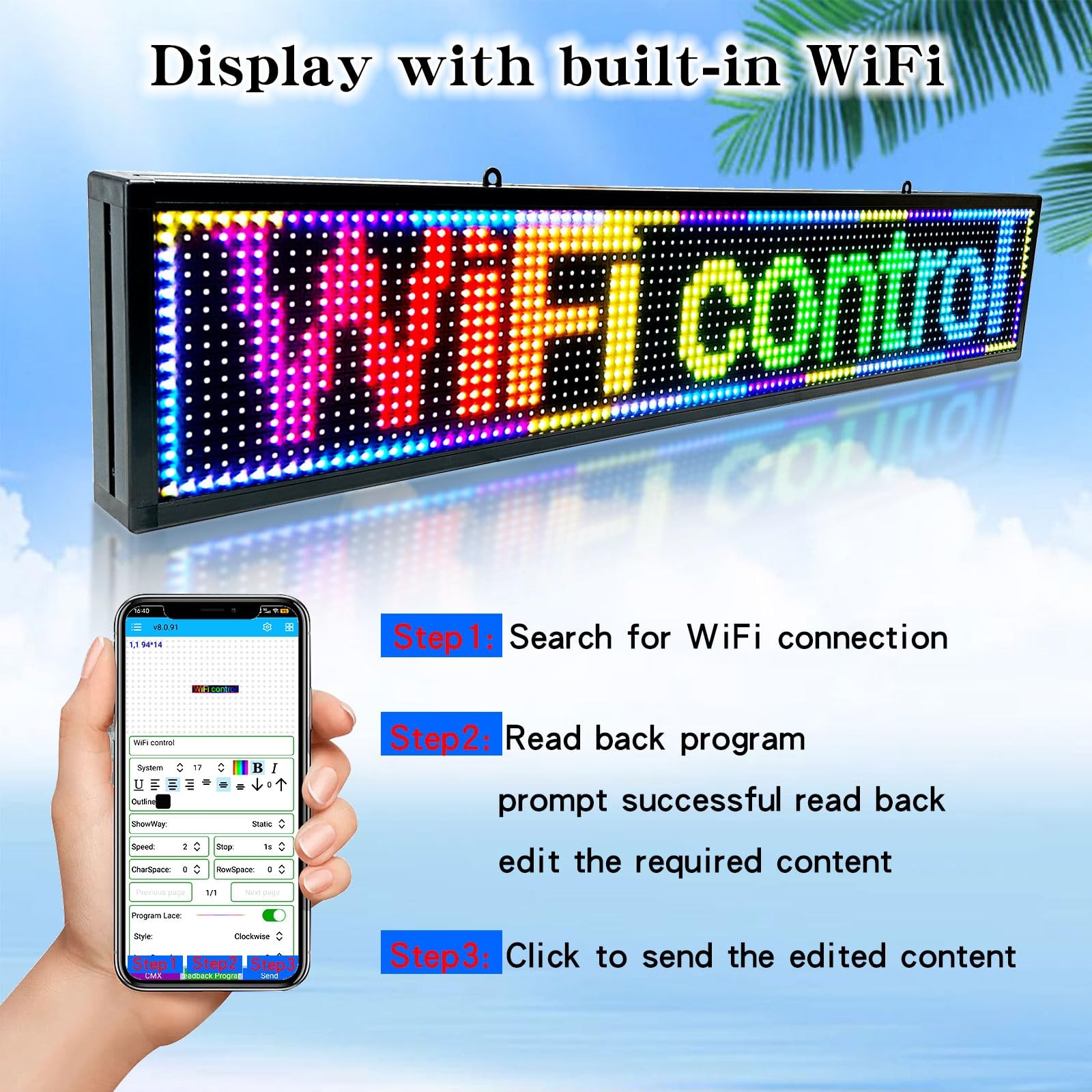 P10 Programmable Scrolling Led Sign Outdoor Signs For Businesse Custom Message