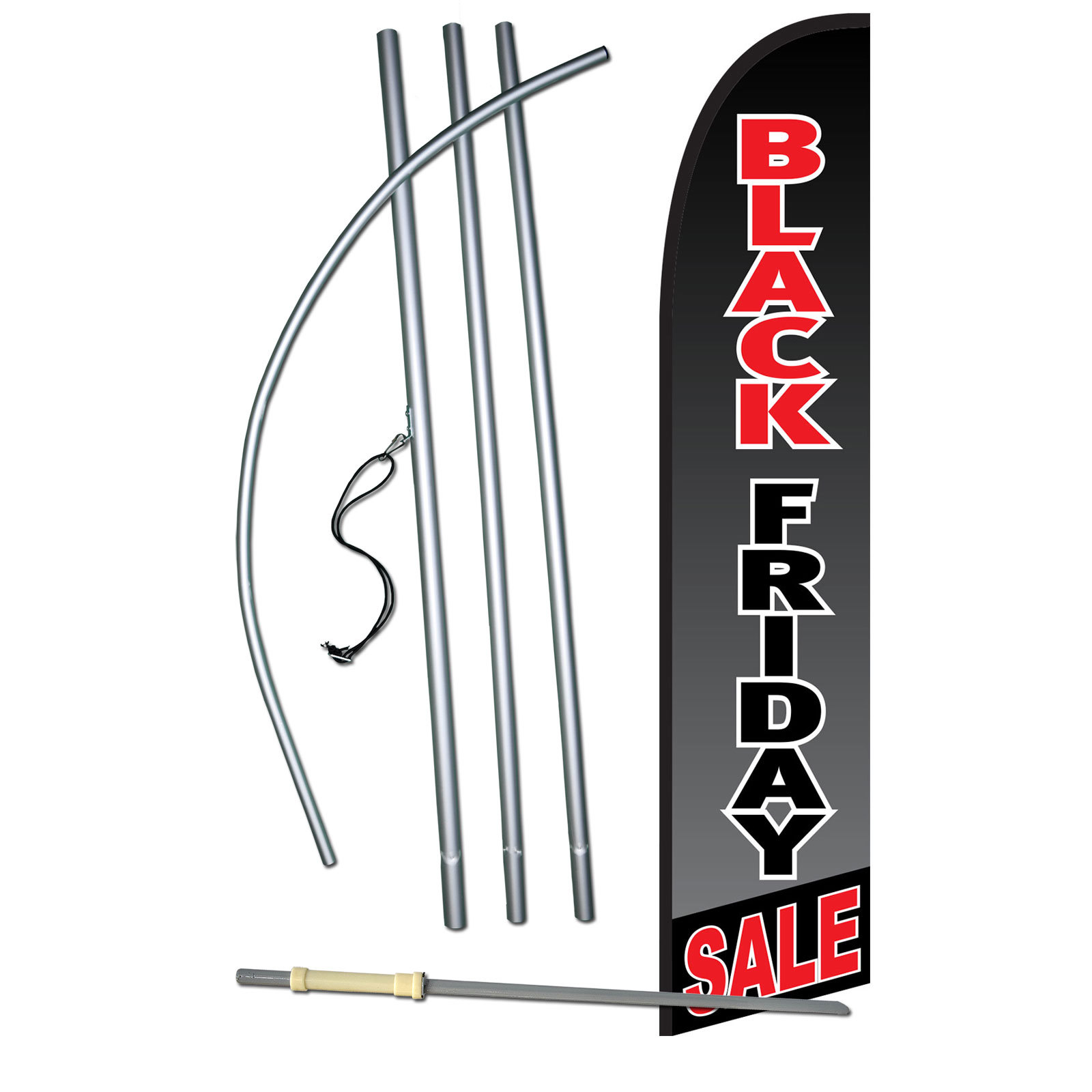 Black Friday Sale Flag Flutter Feather Banner Swooper Windless Bundle Kit