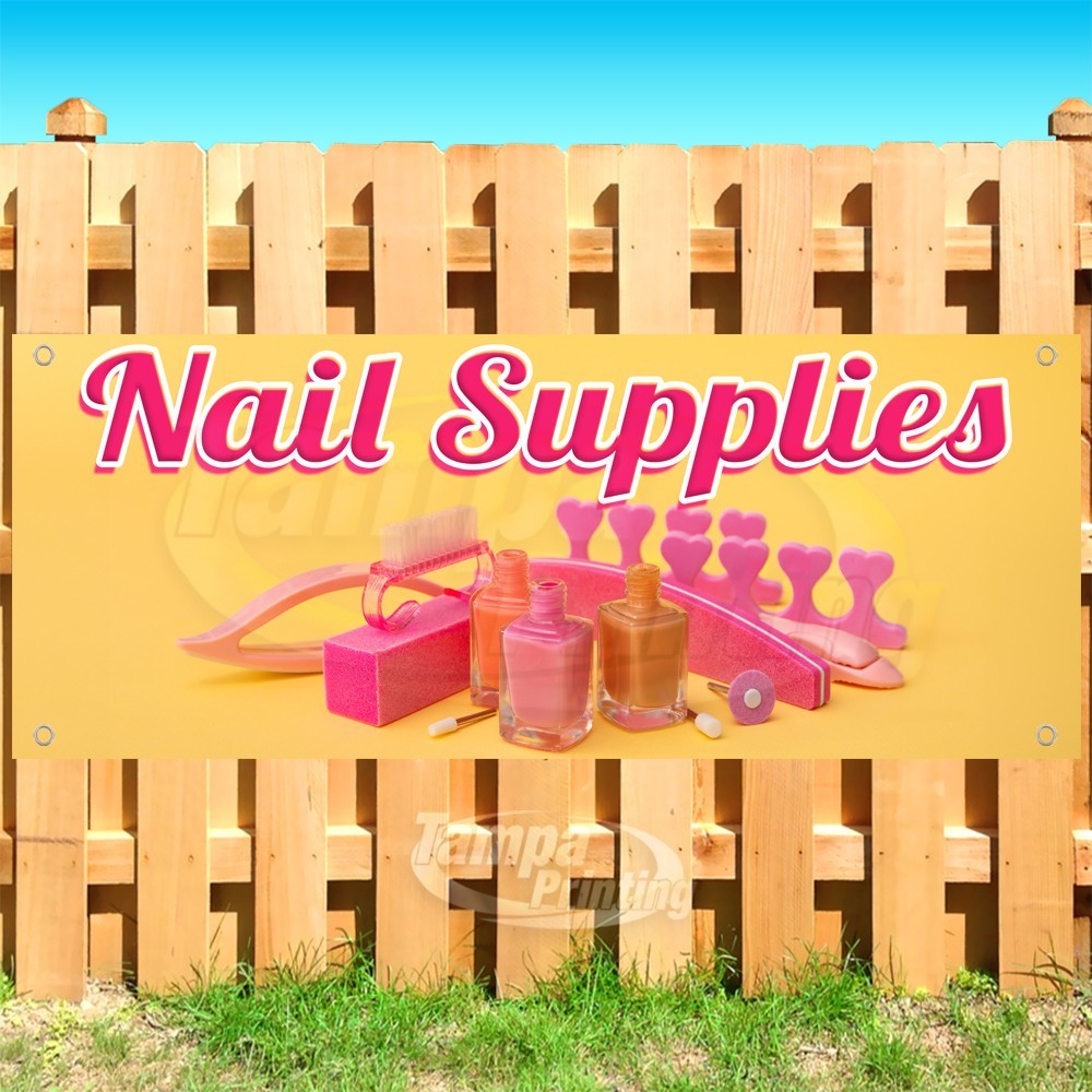 NAIL SUPPLIES Advertising Beauty Salon Vinyl Banner Flag Sign USA SB11343