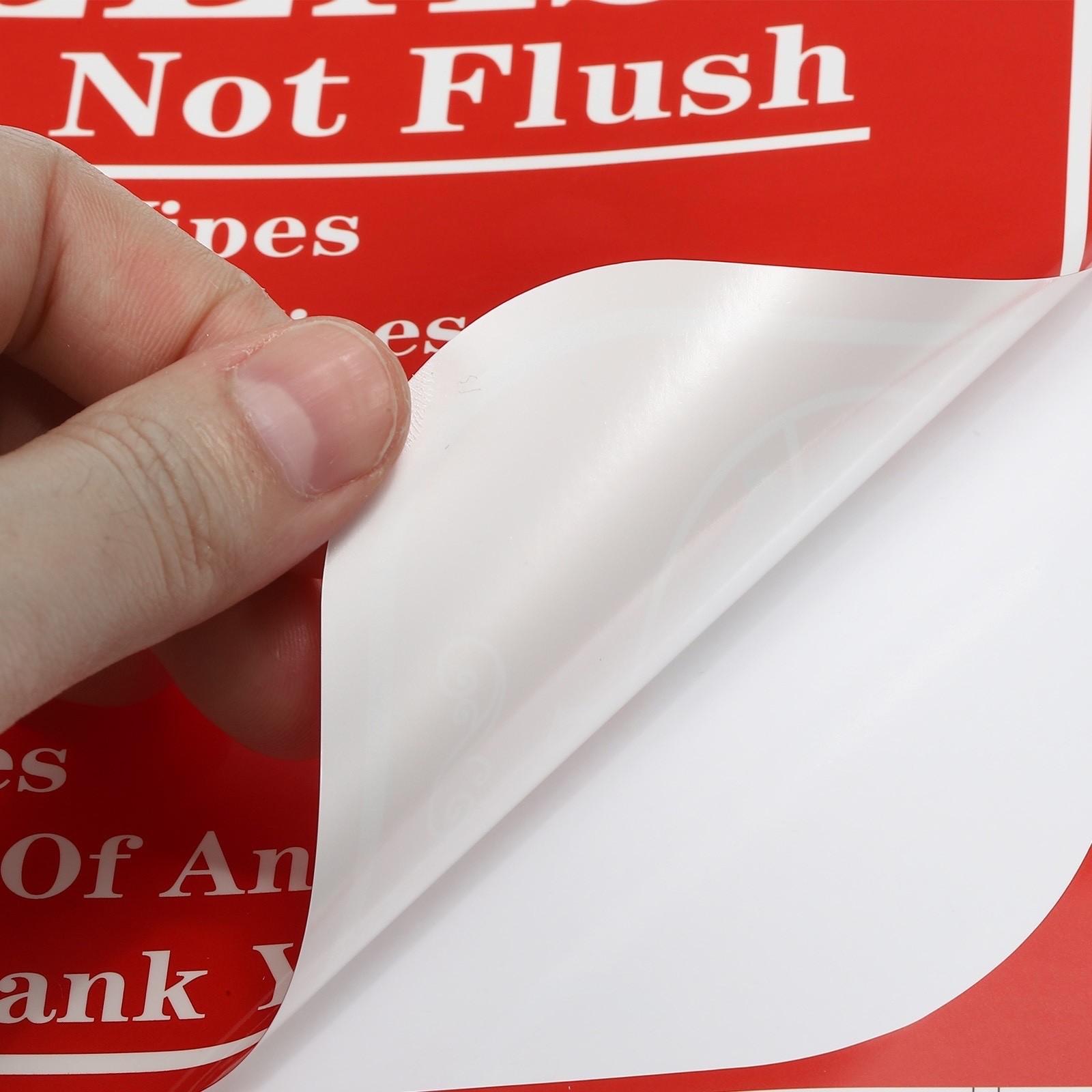 12-Pack 6×6 inch Please Do Not Flush Bathroom Signage Decals-Vinyl Self-Adhesive
