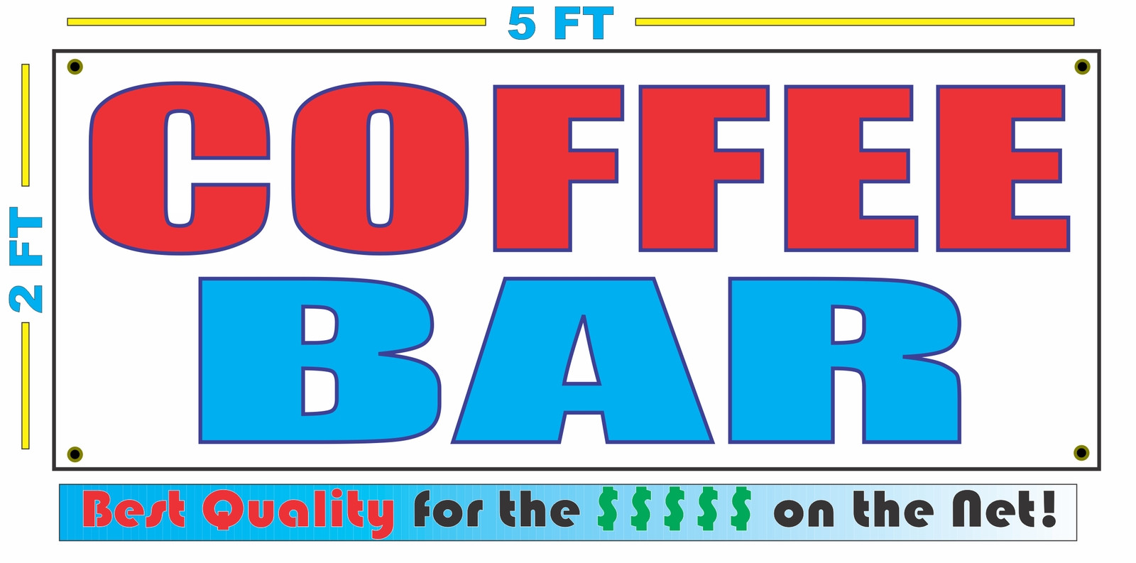 COFFEE BAR Banner Sign NEW Larger Size Best Quality for the $$$