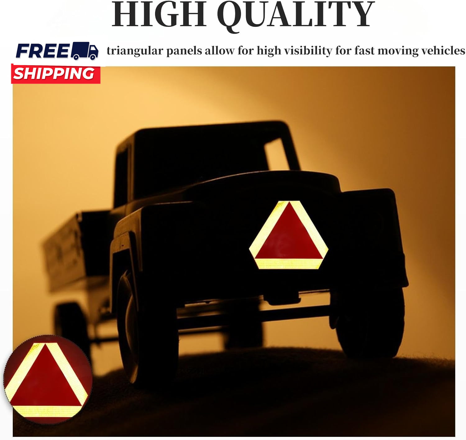 Slow Moving Vehicle Sign Slow Moving Vehicle Triangle Golf Cart Accessorie 14X16