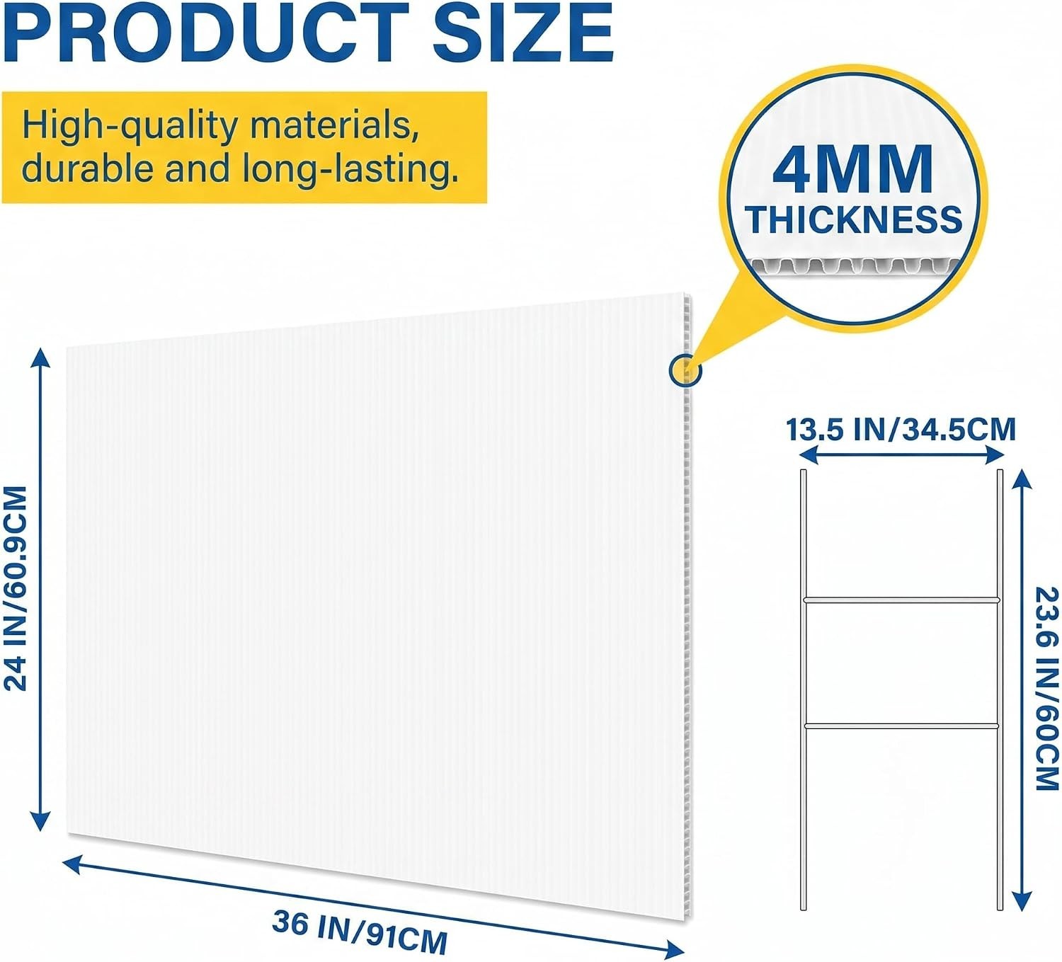 Weather-Resistant Poster Board Pack – 10 Signs