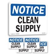 Clean Supply OSHA Notice Sign Metal, Plastic, Or Decal – 5 or 10 Pack