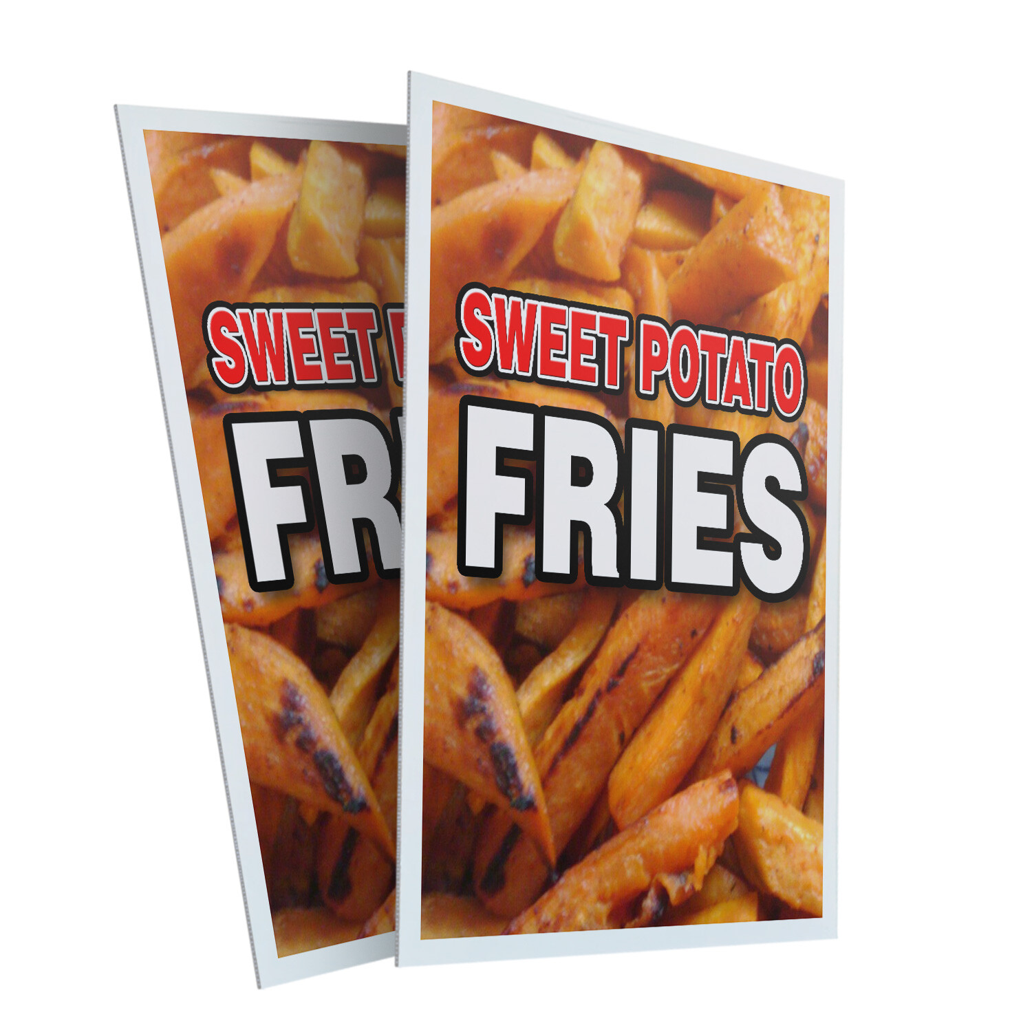 Sweet Potato Fries 24″ x 36″ 2 Pack Of Store Sign Plastic Or Decal