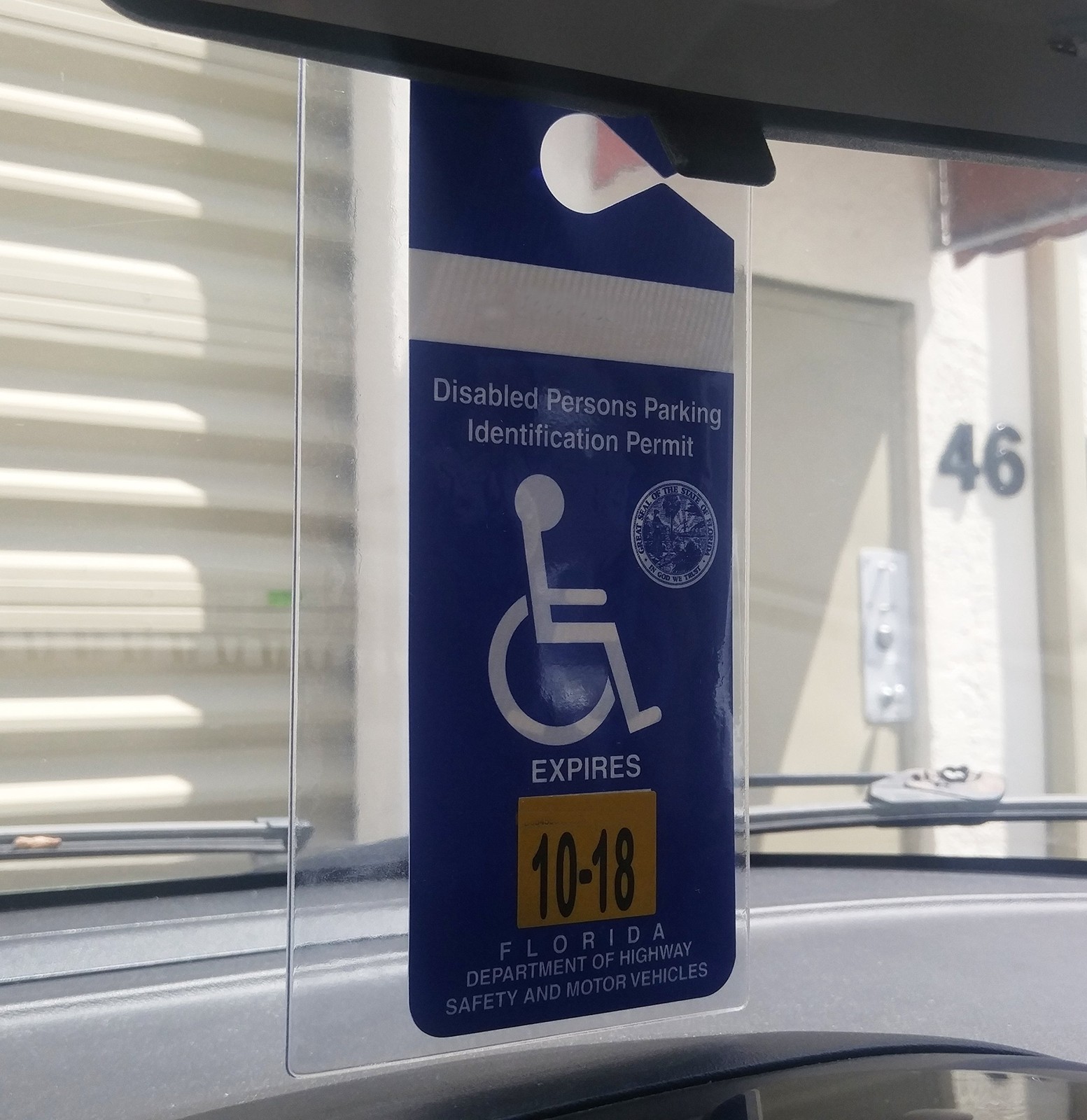 2 Pack – Clear Handicap Parking Placard of Two, Clear, Transparent