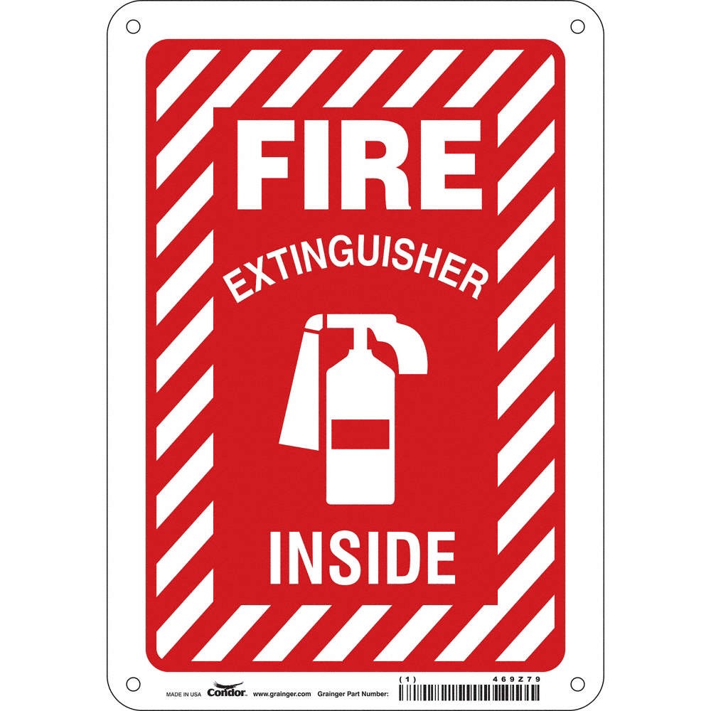 CONDOR 469Z79 Safety Sign,10 in x 7 in,Polyethylene 469Z79