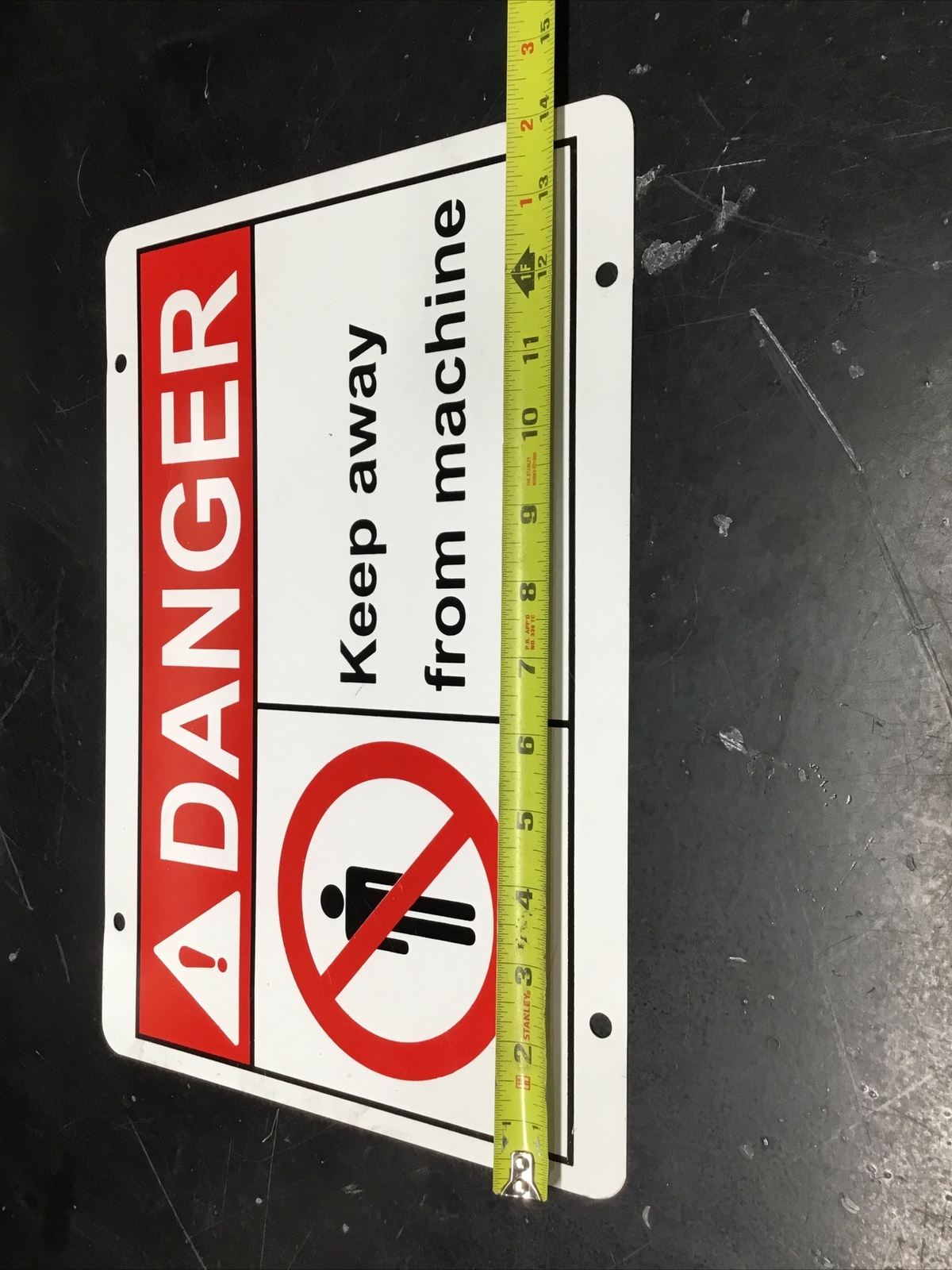 Keep Away From Machine Danger Sign Lot Of 4 14×10 #911J87