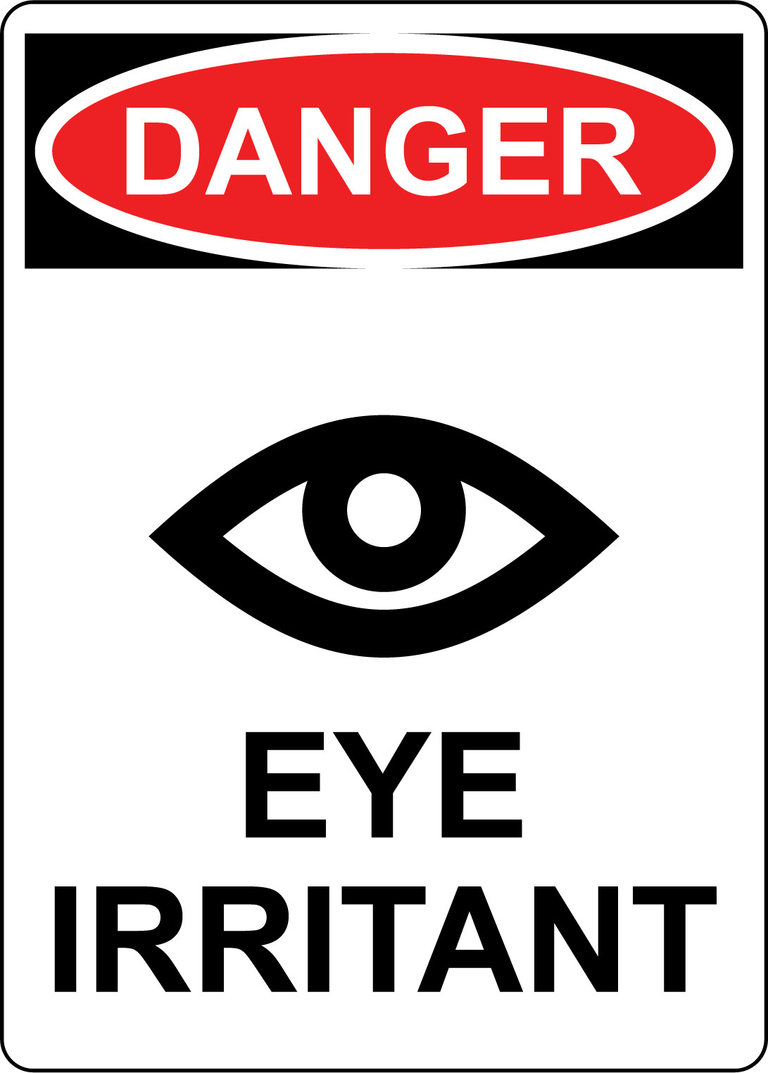 DANGER EYE IRRITANT | Adhesive Vinyl Sign Decal