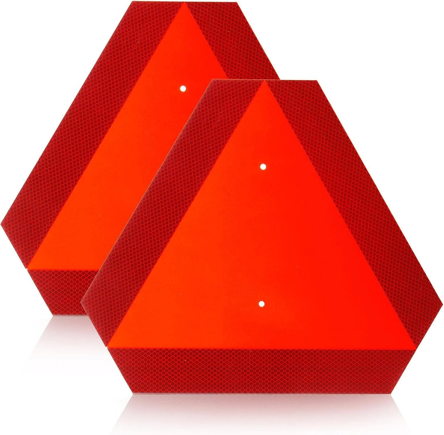 2 Pack Slow Moving Vehicle Sign, Aluminum Slow Moving Vehicle Triangle S