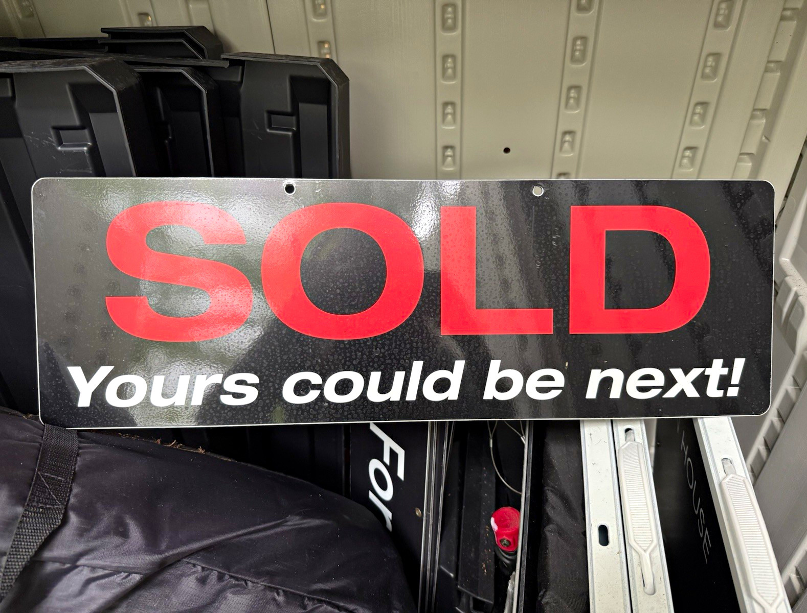 Real Estate Plastic Sign Rider, Black – “Yours could be next!”
