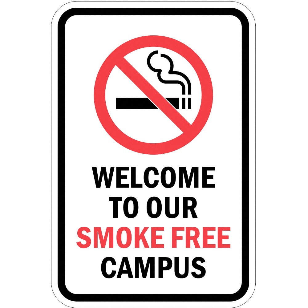 LYLE T1-1094-EG_12x18 Reflective No Smoking Sign,18x12in,Alum 36A892