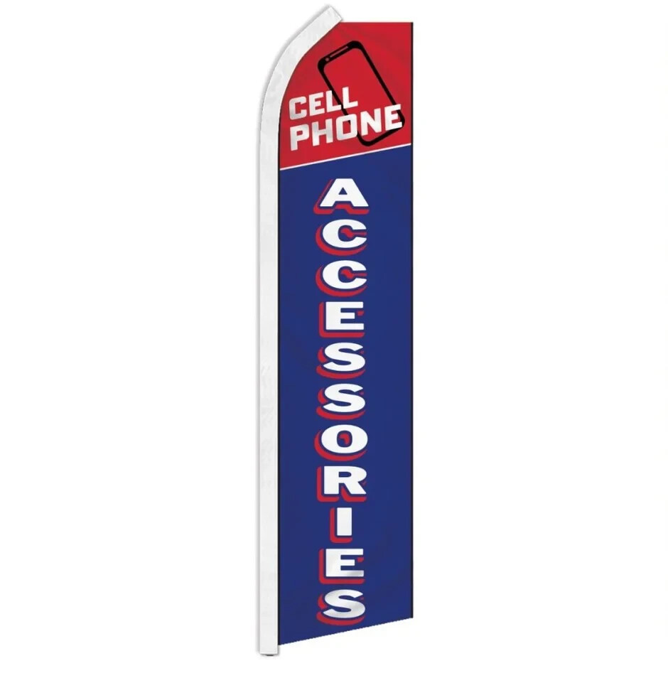Cell Phone Accessories Repair Swooper Flutter Advertising Retail Business Flags