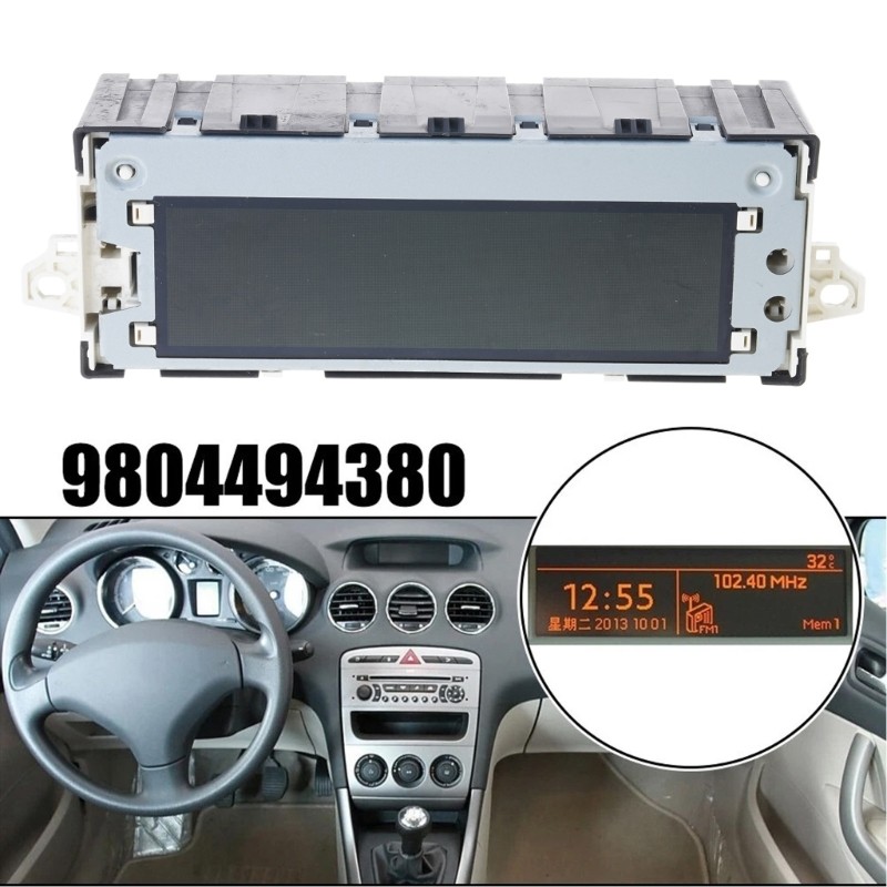 Automotive Accessories for 301 307 407 408 Red Screen Double Zone Car Display