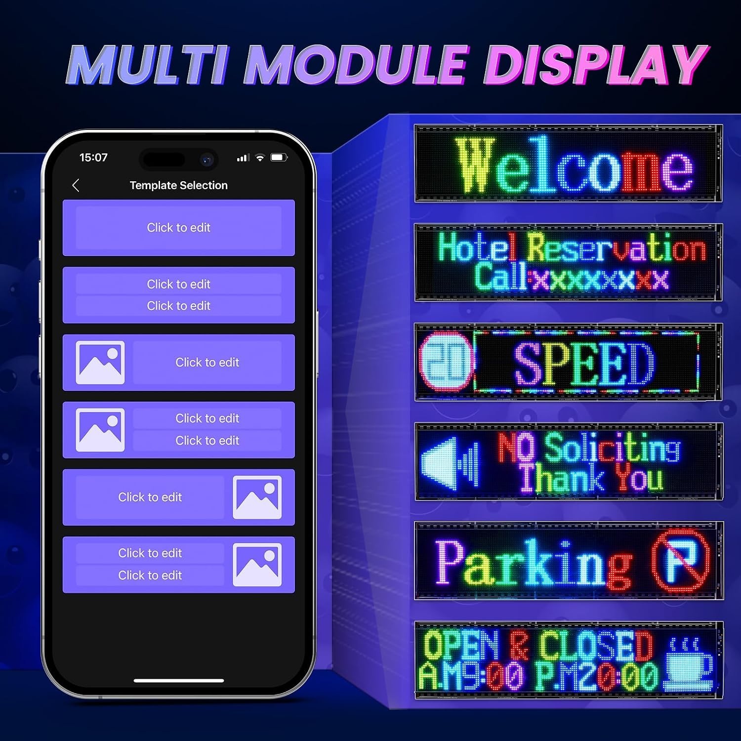 Dual Row P5 Huge Bright Advertising Programmable LED Sign, 31”x8” Flexible …