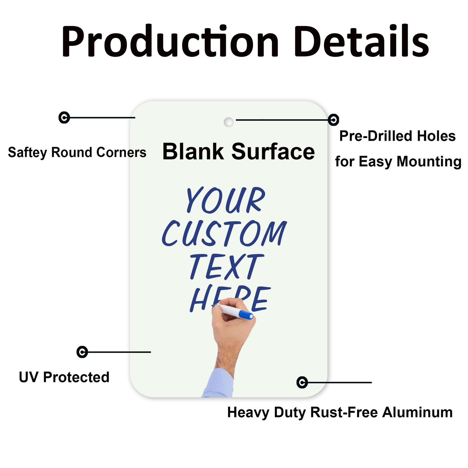 2 PCS 18×12 Inch Blank White Metal Sign UV Protected Rust Free Aluminum