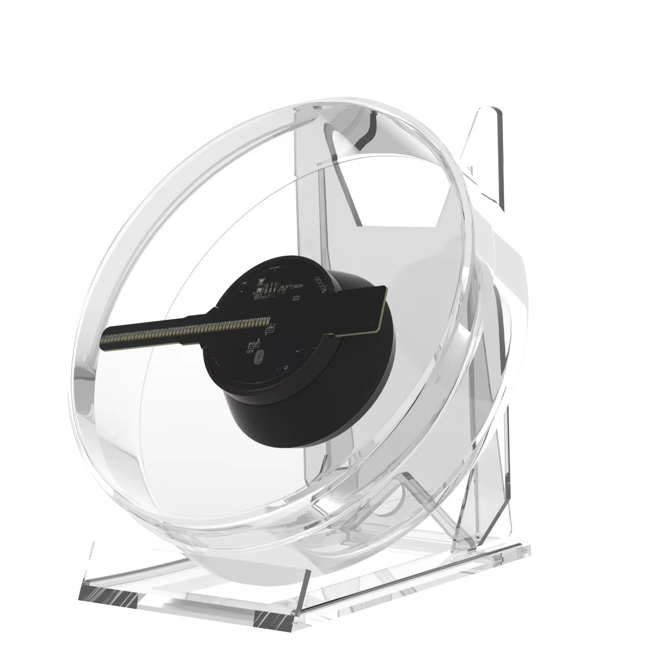 3D Holographic Advertising Lights LED Desktop Model Fan Screen with Audio Playba