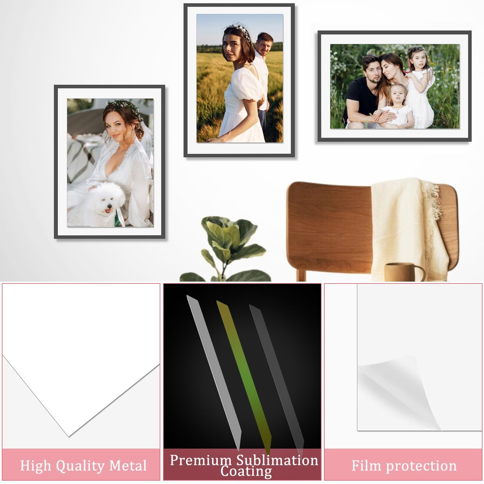 20 Pcs Sublimation Metal Photo Blanks 5″x7″, Aluminum Sublimation Sign Blanks…