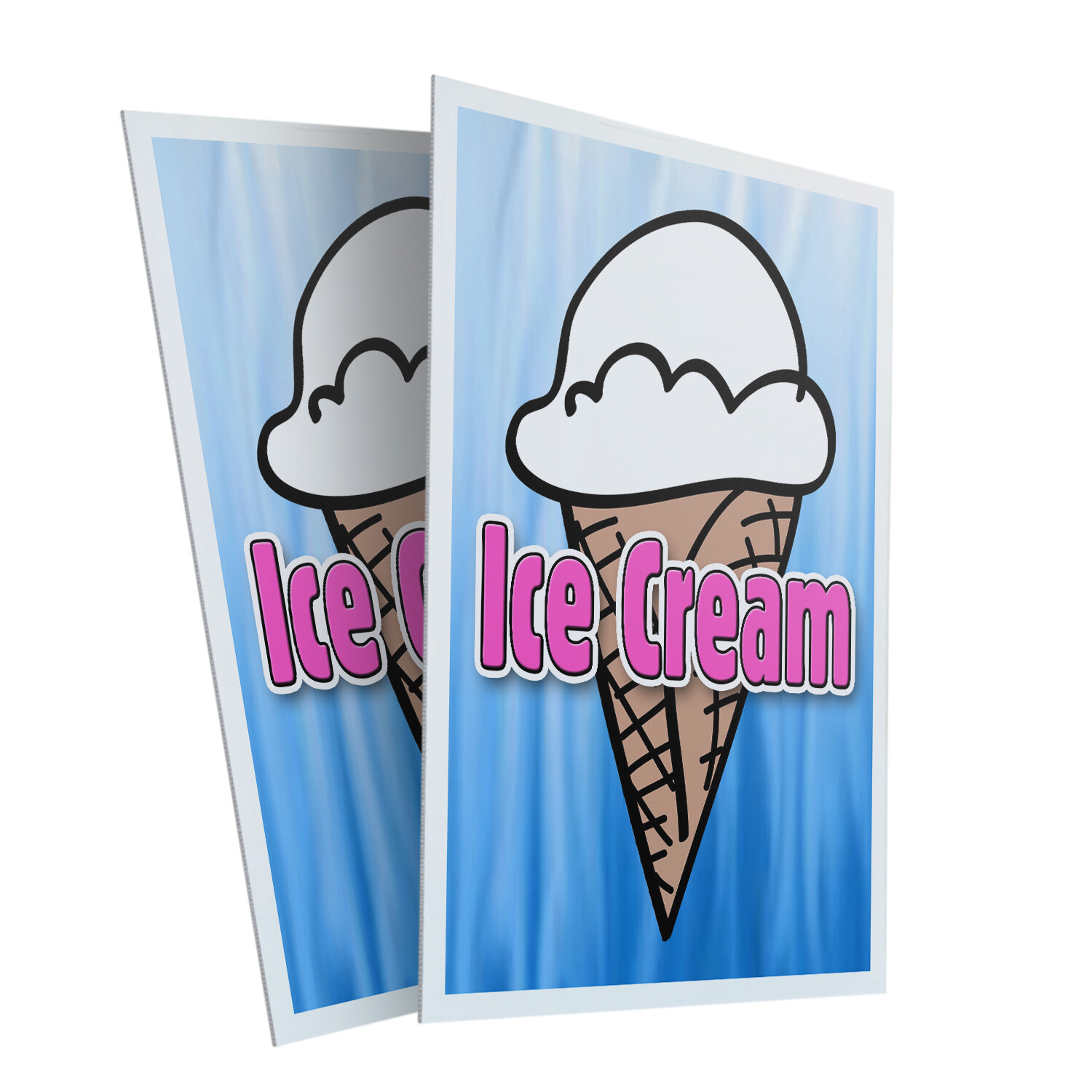 A-frame Sidewalk Ice Cream 1 24″ x 36″ Double Sided A-Frame Sidewalk Sign