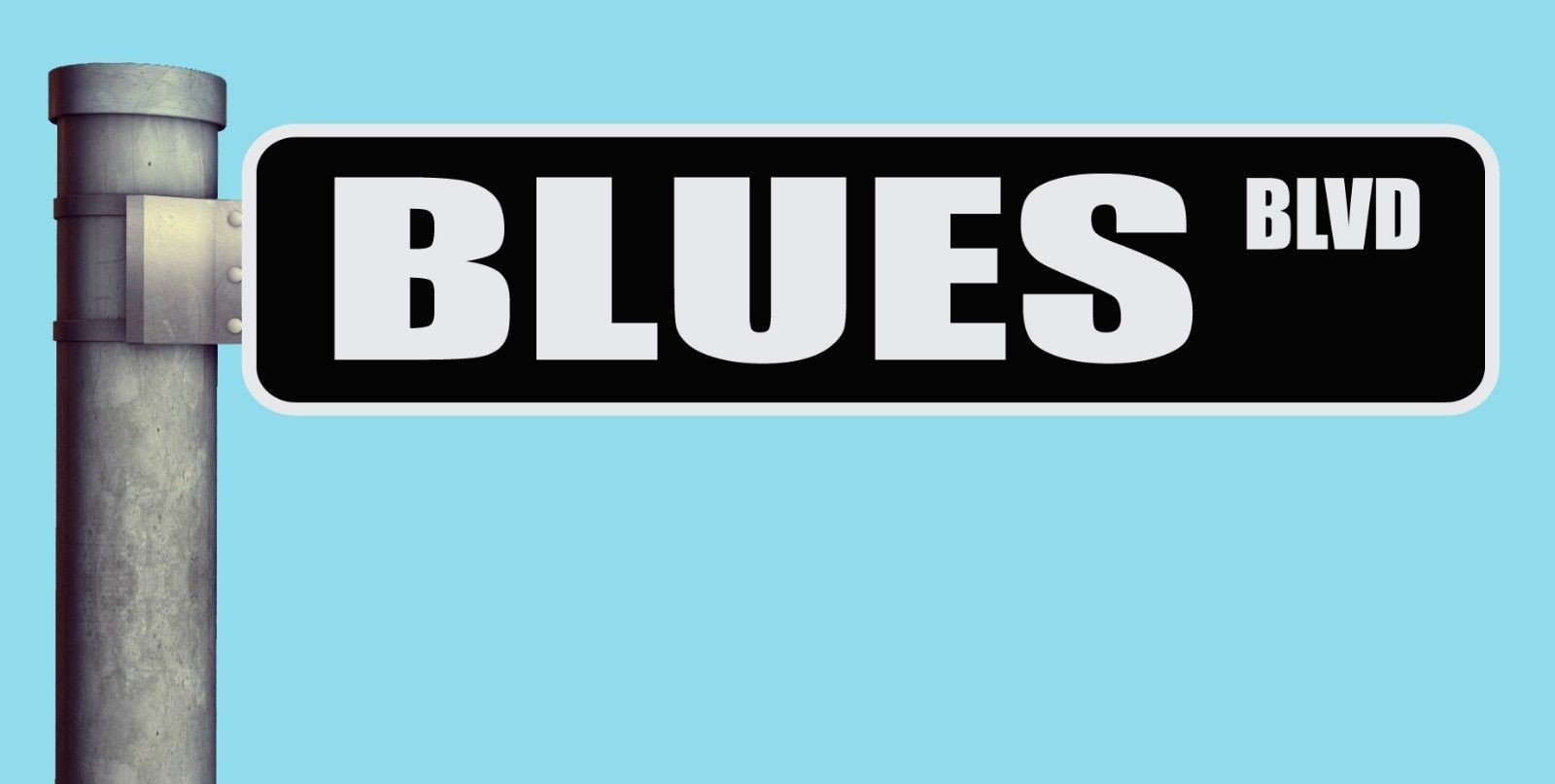 BLUES BLVD STREET SIGN BOULEVARD HEAVY DUTY ALUMINUM ROAD SIGN 17″ x 4″