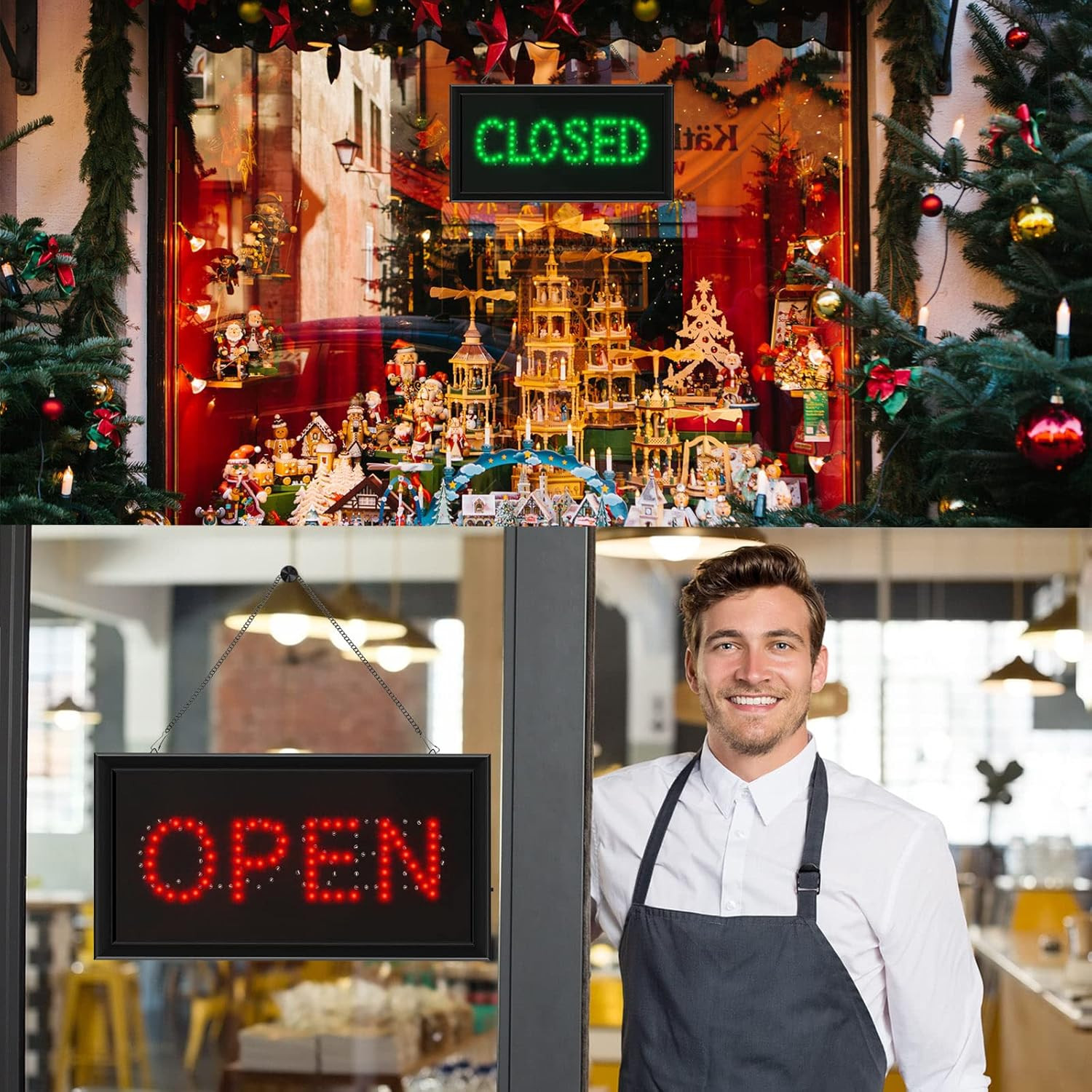 Open Closed Signs for Business LED Open Closed Sign Light Open and Closed Sign D
