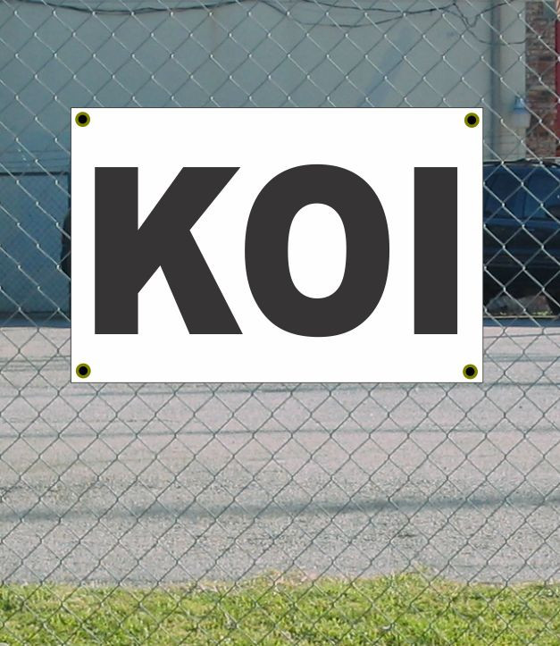 2×3 KOI Black & White Banner Sign NEW Discount Size & Price FREE SHIP