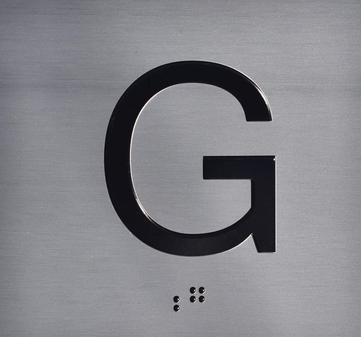 Ground Elevator Jamb (G) Plate Sign (Lobby Elevator JAMB) with ….-REF24-1027