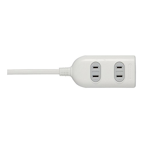 BUFFALO 2-pin power strip with 3 outlets surge protection 3m cable white