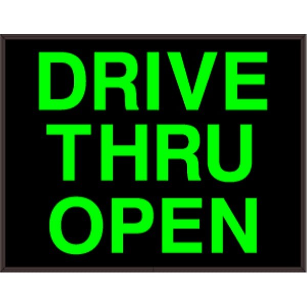 Signal-Tech 56446 PHX1418G-510/120-277VAC DRIVE THRU OPEN Outdoor Sign