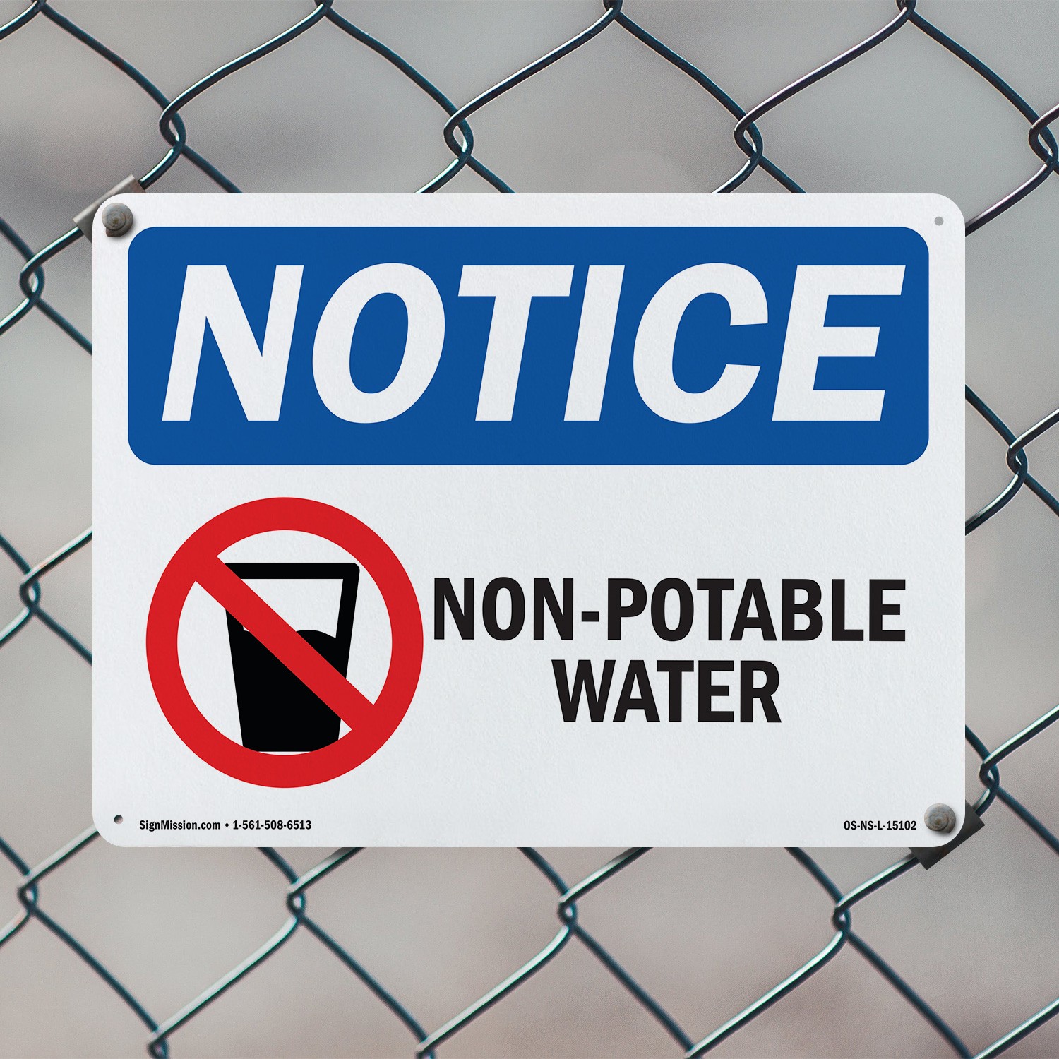 Non OSHA Notice Sign Metal, Plastic, Or Decal – 5 or 10 Pack