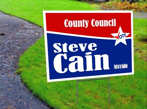 5 Pack – Custom Yard Signs-18×24-Full Color Design-Double Sided-Stakes Optional