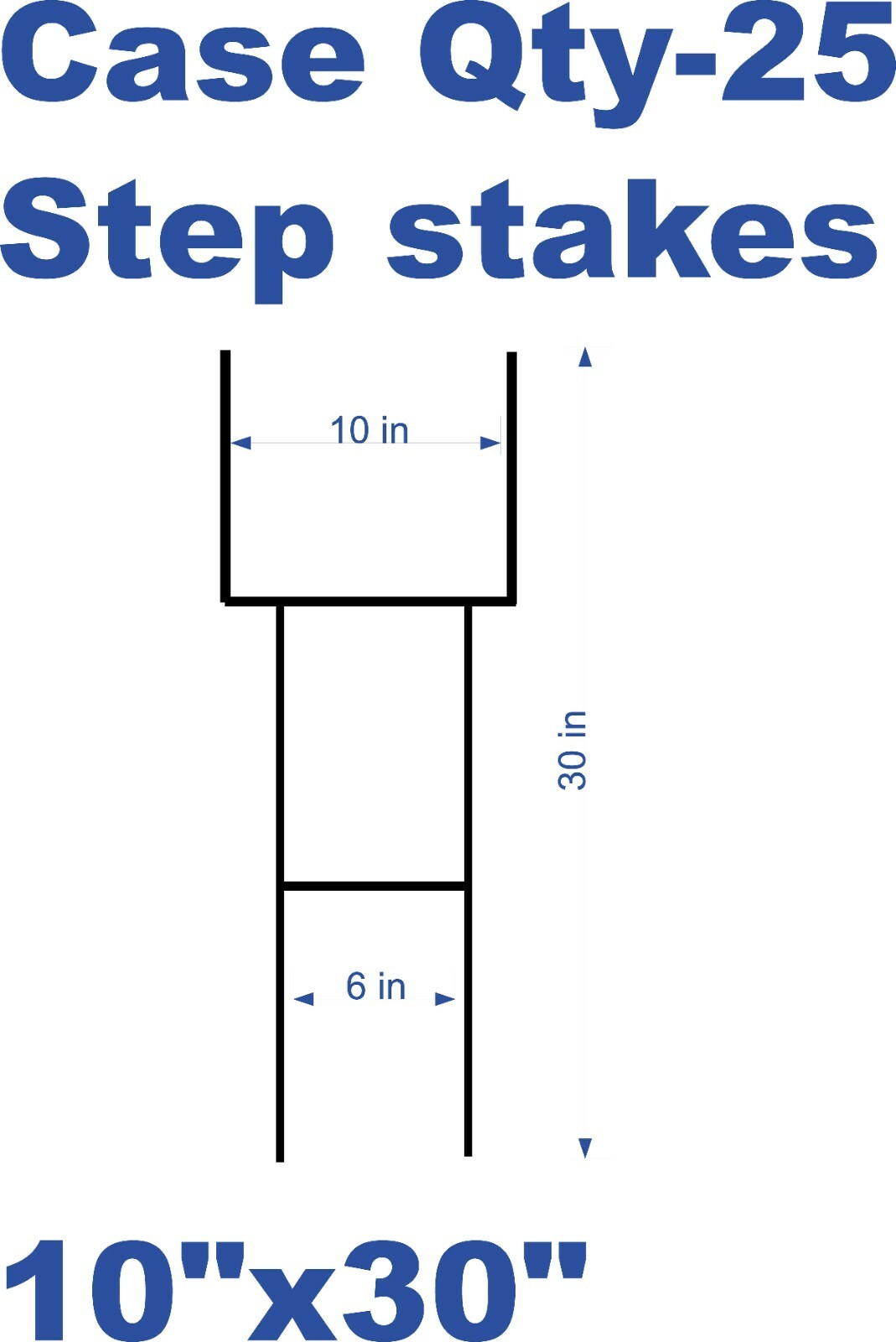 (25 Pack) Yard Sign H-Stakes 10″ x 30″ for Lawn Signs Heavy duty
