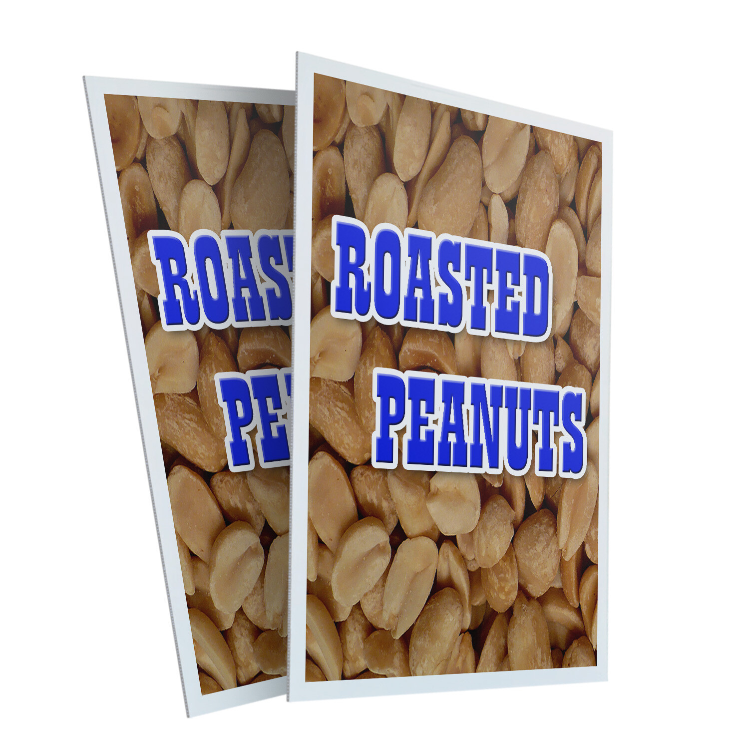 Roasted Peanuts 1 24″ x 36″ 2 Pack Of Store Sign Plastic Or Decal