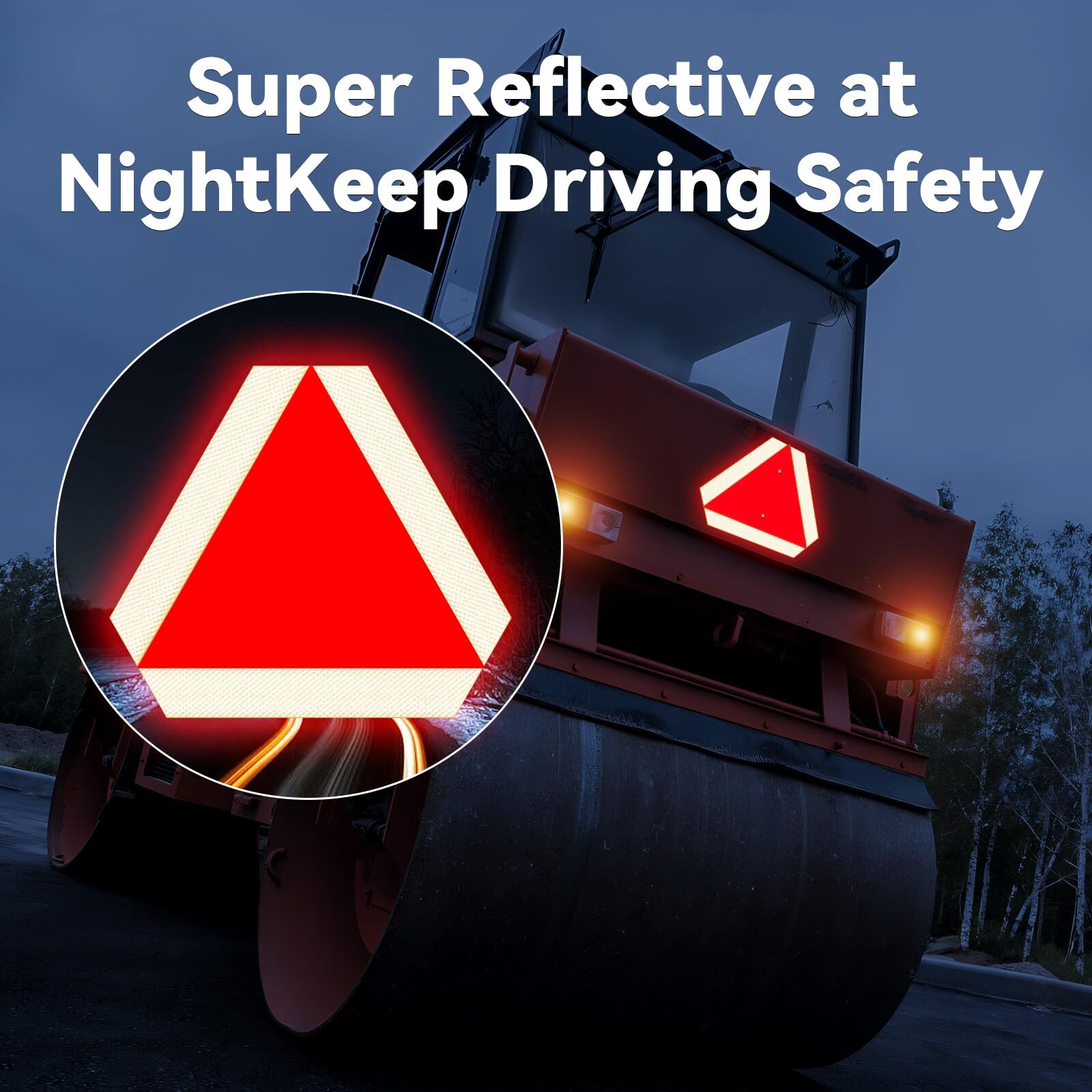 High-Quality Slow Moving Vehicle Safety Sign with Aluminum Grade Triangle Signal