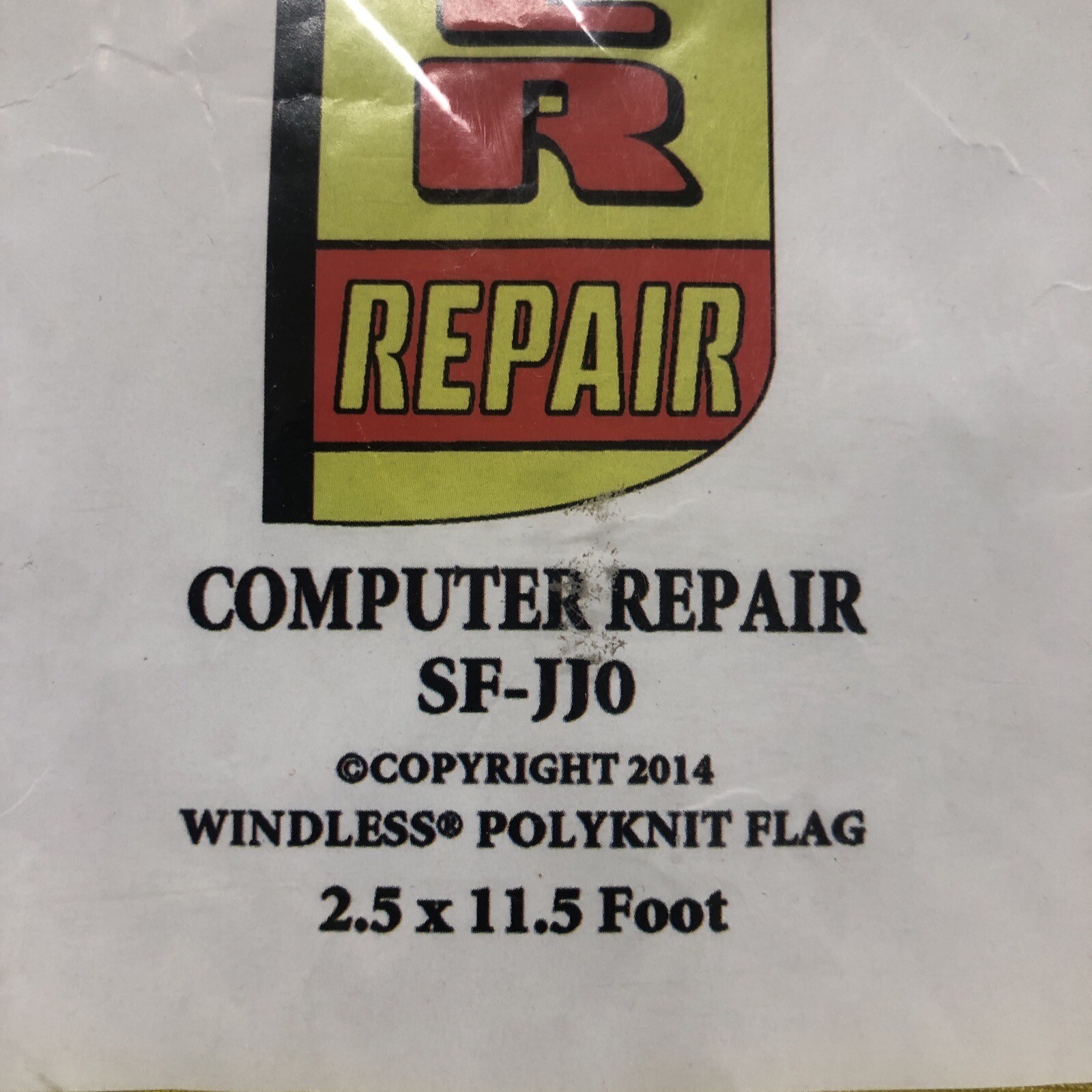 COMPUTER REPAIR – Windless Swooper Feather Flag 2.5’ x 11.5′ Banner Sign