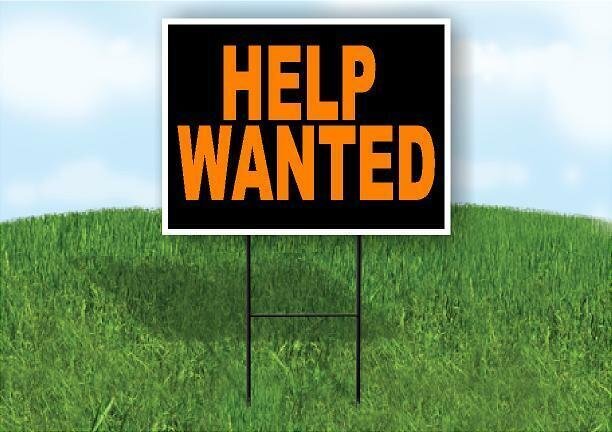 HELP WANTED Plastic Yard Sign ROAD SIGN with Stand
