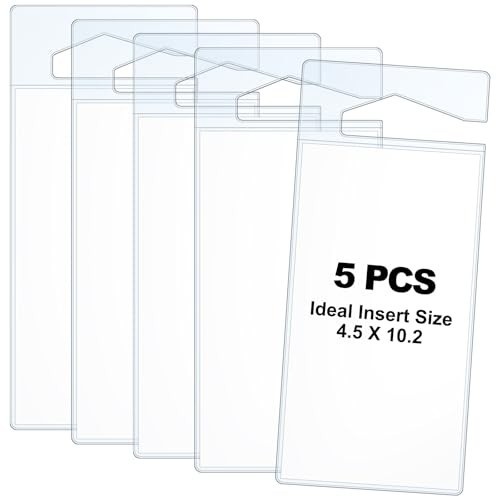 5 Pcs Clear Plastic Disability Placard Holder for Car – 4.5 x 10.2 Inch Disabled
