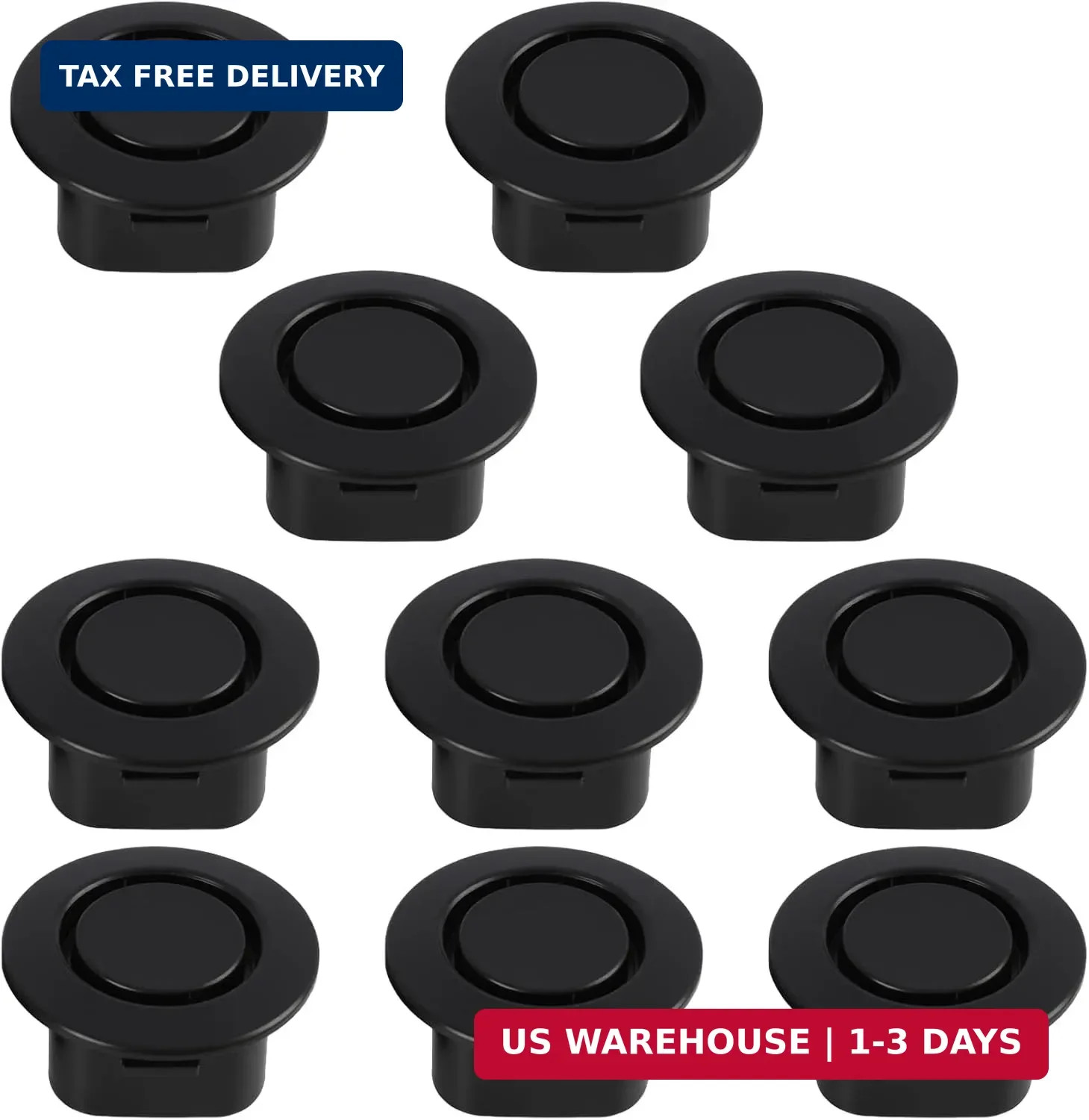10 Pcs Car Bumper Hole Plugs, 22mm Universal Parking Sensor Delete Caps, Nylon A