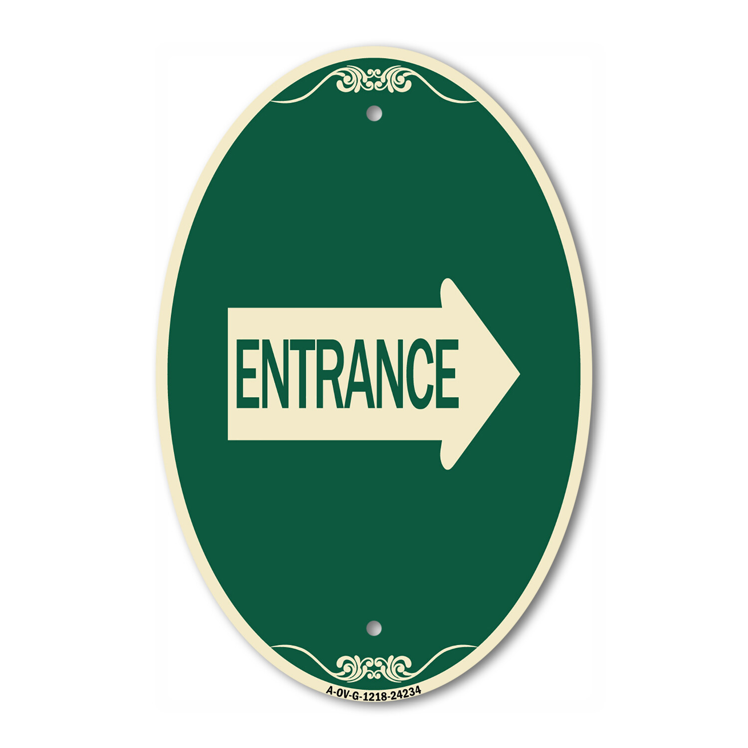 SignMission Designer Series Sign – Right Arrow Entrance 12″ x 18″ Aluminum Sign