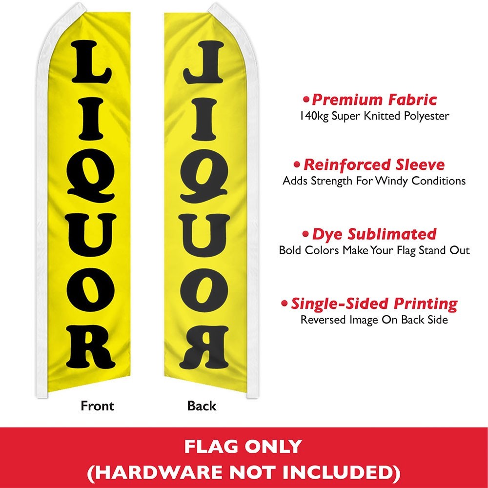 Liquor Swooper Advertising Beverage Banner Flag for Convenience Liquor Stores