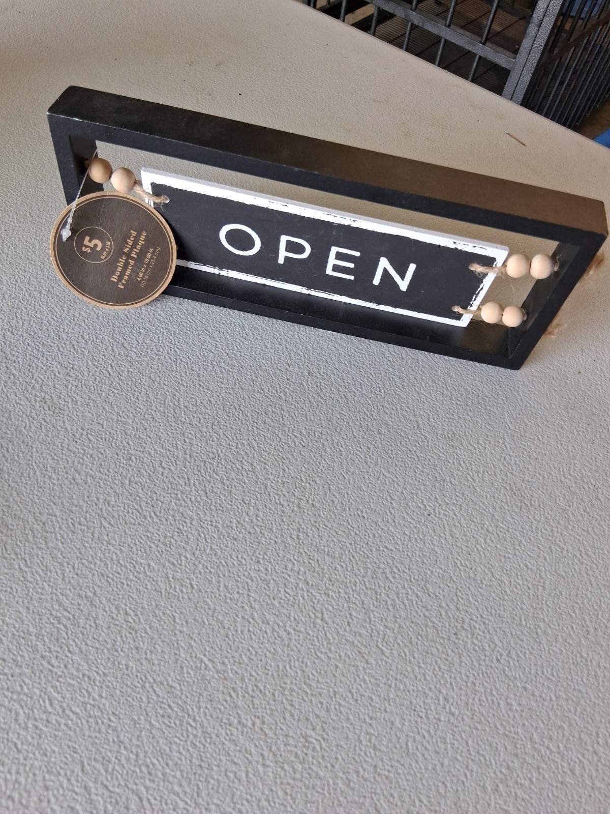 Business Open Closed Sign Double Sided Framed Plaque