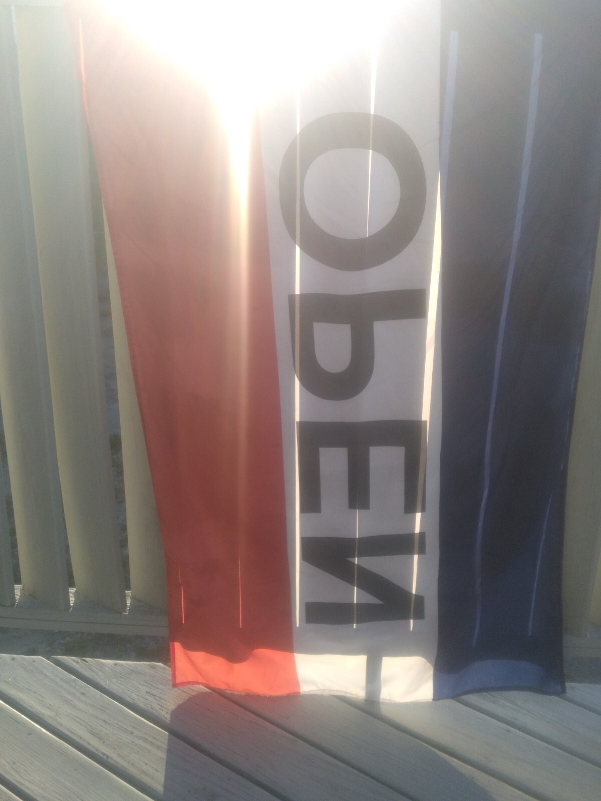 3 x 5 cloth open sign with pole