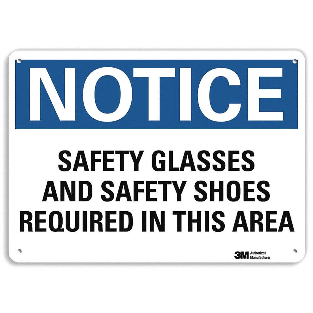 LYLE U5-1495-RA_14X10 Notice Sign,10 inx14 in,Aluminum 34JW43