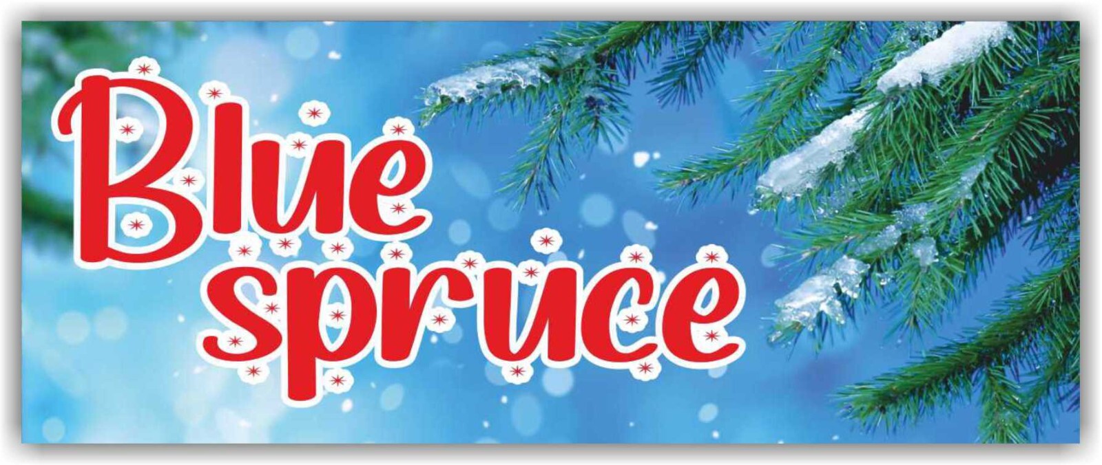 BLUE SPRUCE Advertising Banner Vinyl Mesh Sign CHRISTMAS Tree Xmas