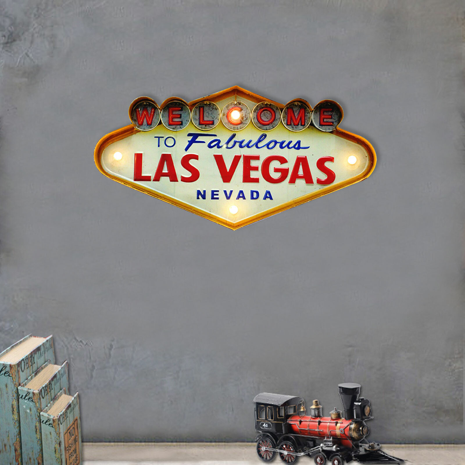 Retro Las Vegas Logo Neon Light Sign Wall Hanging Lamp Whiskey Bar Neon Light